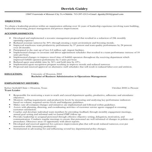 Derrick's Resume 1