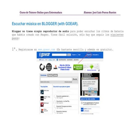 Tutorial goear 2014 | PPT