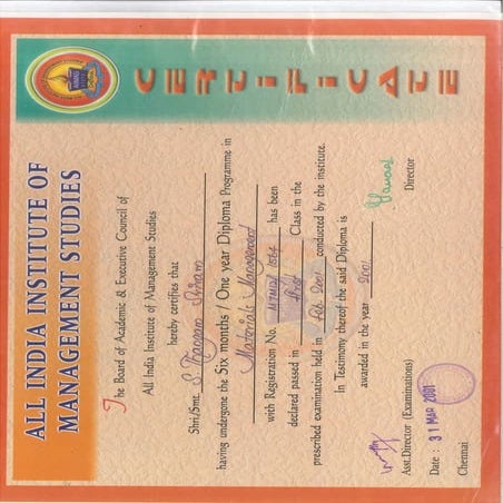 ONLINE CERTIFICATE COURSE IN MATERIAL MANAGEMENT visual data 7