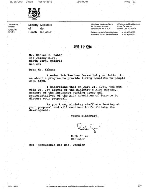 FSCO letter April 16,2010 | PDF
