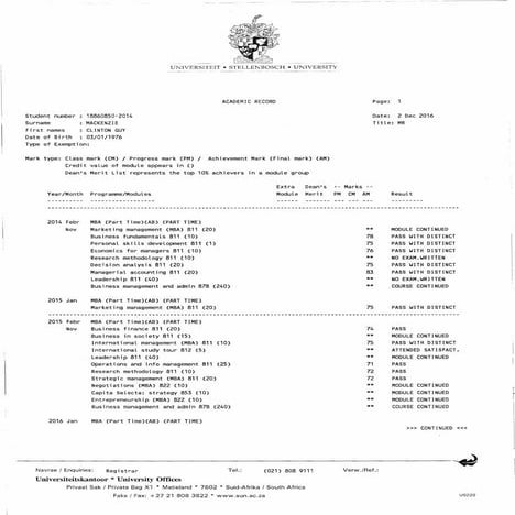 Academic transcripts | PDF