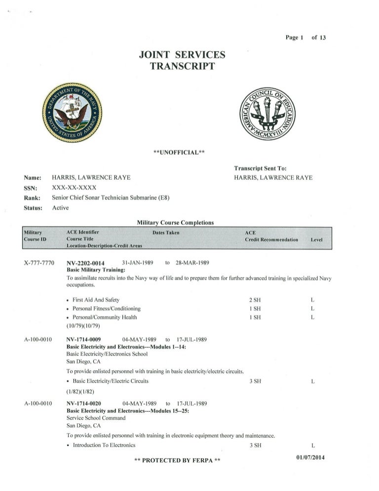 Joint Services Transcripts.PDF