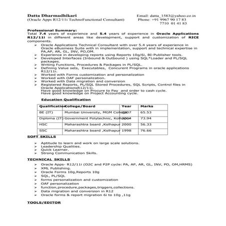 DATTA_ORACLE_APPS_TECH_CV