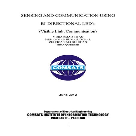 Sensing and Communication using bi-directional LEDs