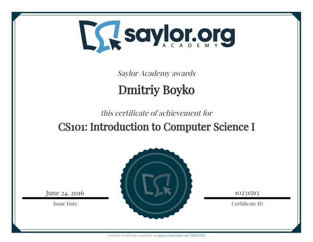 CS101-INTRODUCTION TO COMPUTER SCIENCE I | PDF