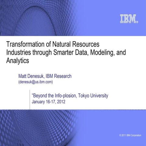 NR talk, Info-plosion Conference (Tokyo, Jan 2012)