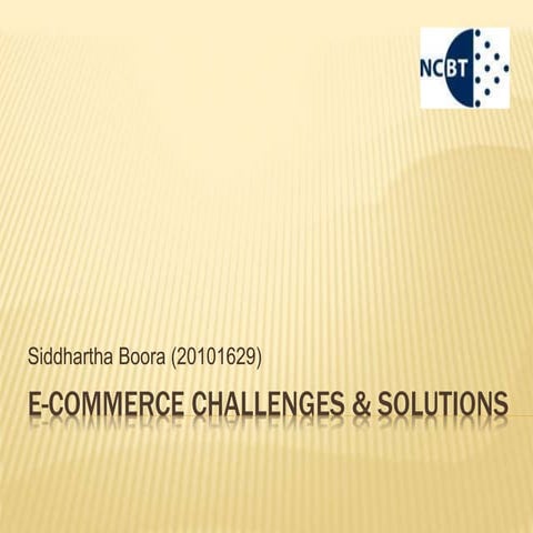 E-commerce Challenges & Solutions