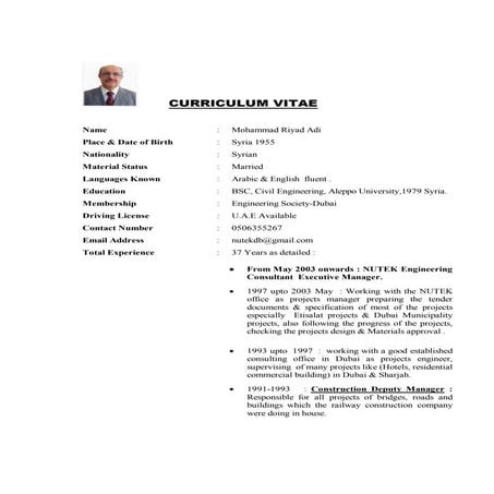 Mohd Riyad CV1 | PDF