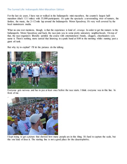IndyScribe Mini Marathon Essay