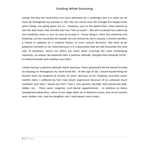 Smiling While Surviving 6_1_2013