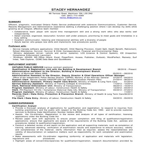 Stacey Hernandez update  Resume