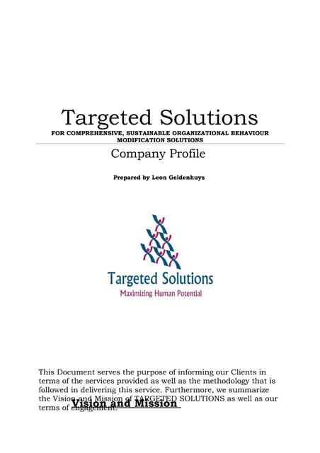 Targeted Solutions BMS Profile