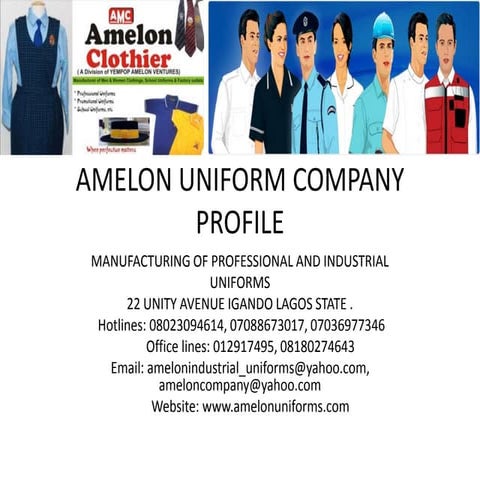 AMELON UNIFORM TRADING COMPANY PROFILE