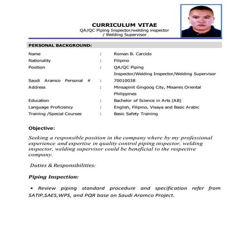 Curriculum VITA 2 COMPLETE PIPING