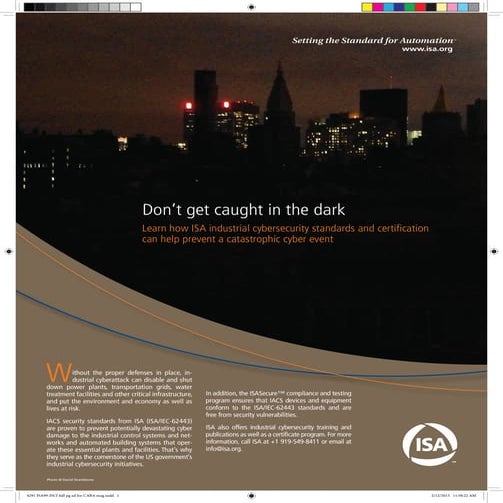 General ISA industrial cybersecurity ad | PDF