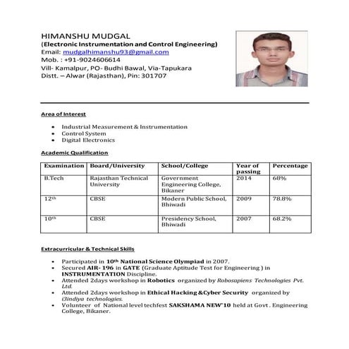 Himanshu CV | DOCX