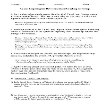 CLD Development and Coaching Workshop