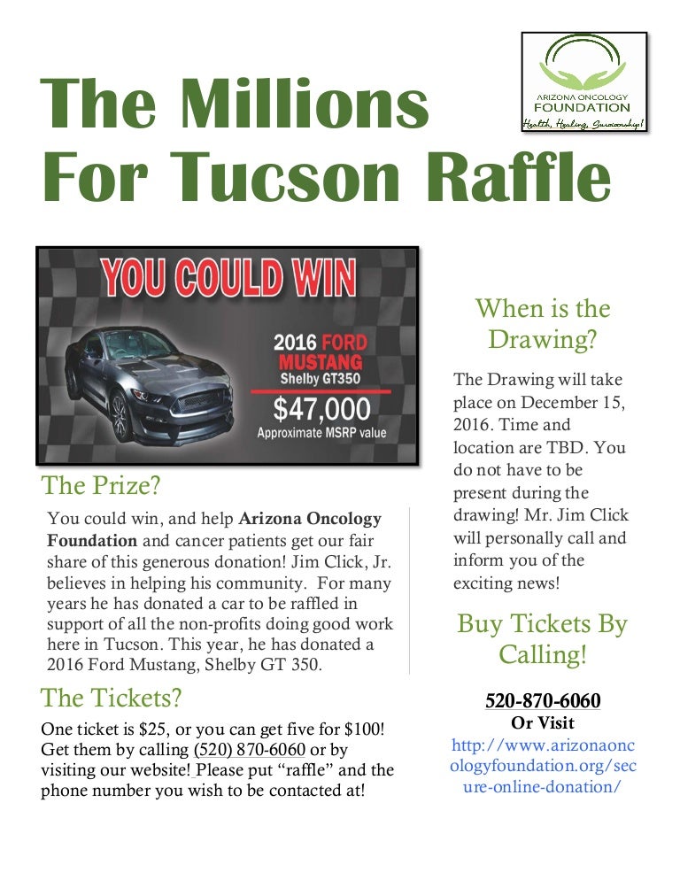 Millions For Tucson Raffle PDF