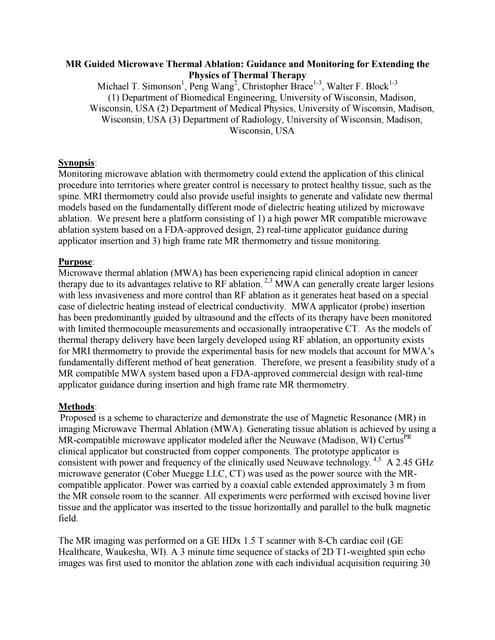 Michael Simonson presentations
