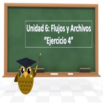 Unidad 6: Flujos y Archivos Ejercicio 4
