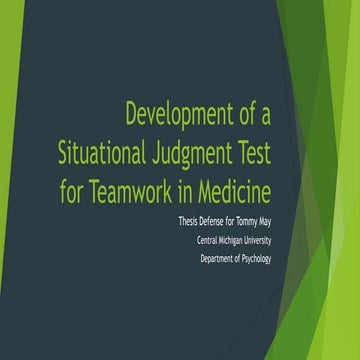 Thesis Defense - Tommy May