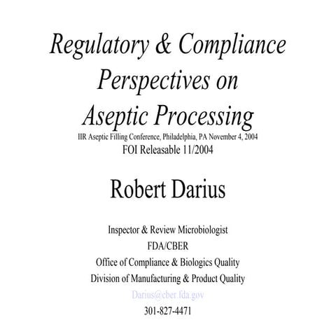 Aseptic Processing IIR 11-04 Darius