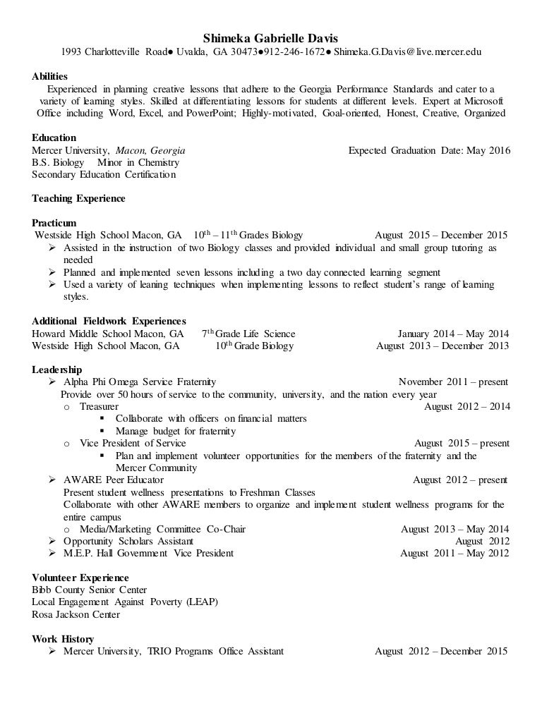 biology teacher resume biology teacher resumes