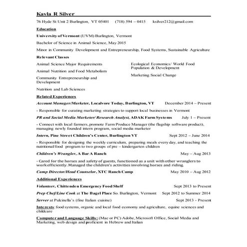 Kayla R Silver_Resume Sept 2015