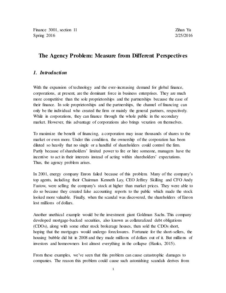 Essay Papers Online English Class Essay also A Healthy Mind In A Healthy Body Essay The Agency Problem High School Essay Help