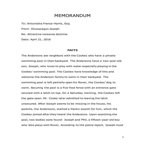 Adv. Legal R & W- memo