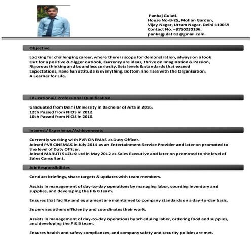 Ravi Ranjan CV | DOCX