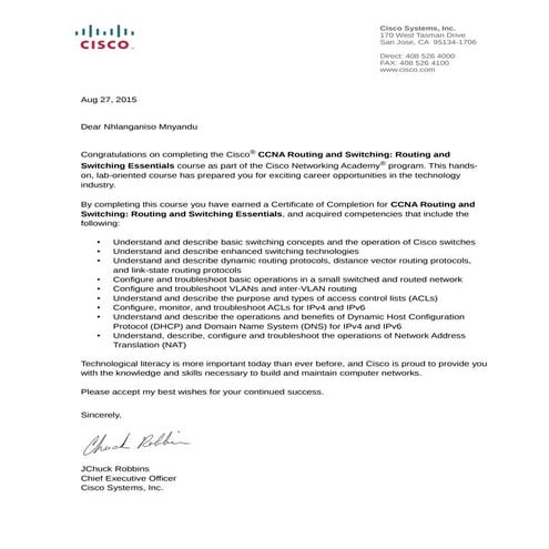 Nhlanganiso ccna 2 R&S