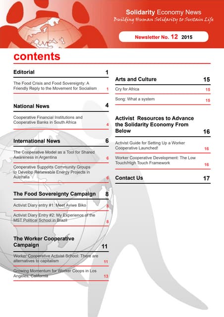 Solidarity Economy Newsletter No.12