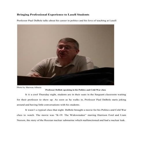 Doug Goodale Morristown: Experienced Teacher, Coach, and Volunteer | PPT
