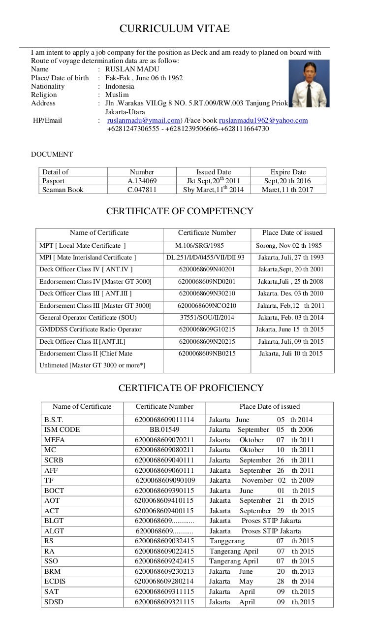Seaman Job Application Letter For Ordinary Seaman - The Cover Letter