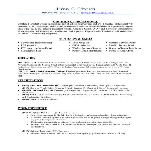 Charles thompson resume | DOCX