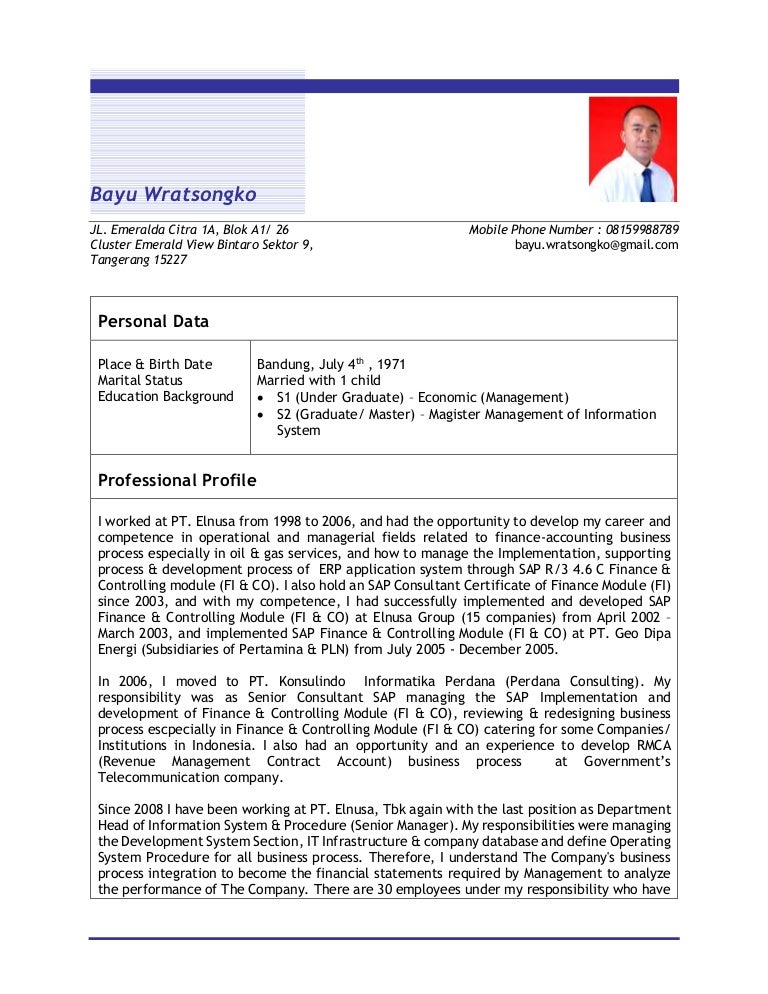 Cv Of Bayu Updated 2015