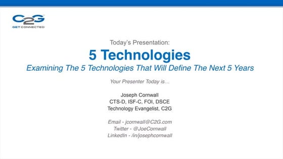 5 Technologies 5 Years