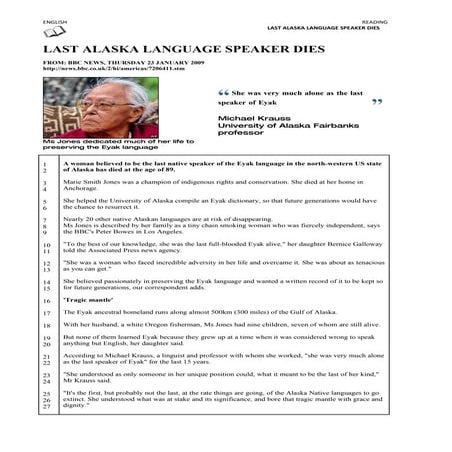 E4 Det Last Alaska Language Speaker Dies Reading | DOC