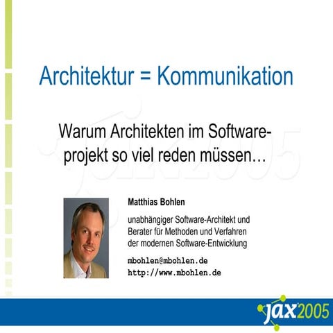 Architektur = Kommunikation
