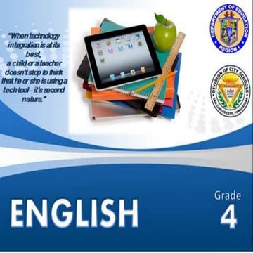 English Grade 4 1st Quarter  Week 1 Day 1-5