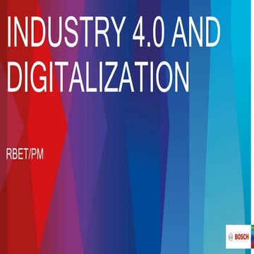 Industy 4.0 and digitalization