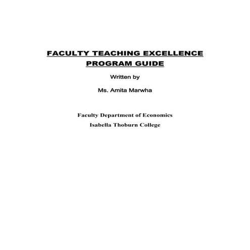 faculty development guide