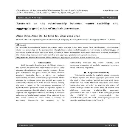 Research on the relationship between water stability and aggregate gradation ...