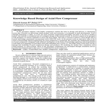 Knowledge Based Design of Axial Flow Compressor