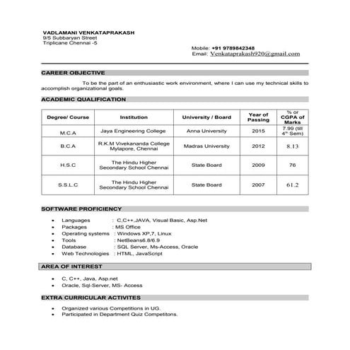 Venkat Resume 