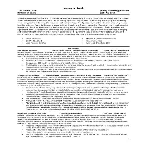 Jeremy Lamb Resume v2