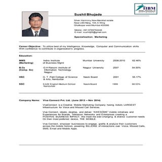 Sushil Bhujade cv