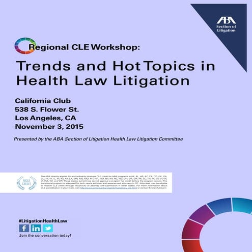 AHLA’s Fundamentals of Health Law Program | PPTX