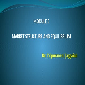 market structure  and equilibrium intraduction